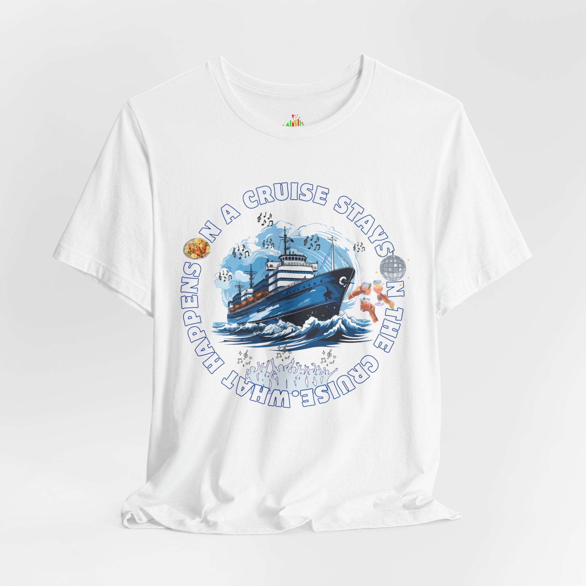 Fun Cruise Vibes Unisex Tee - "What Happens on a Cruise Stays on a Cruise"